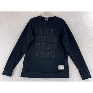 The Hundreds Sweater Mens Large Black Long Sleeve Pullover Crew Neck Cotton Knit
